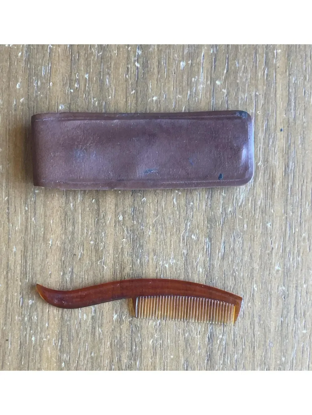 Mustache Comb And Pocket Carrying Case Vintage Comb